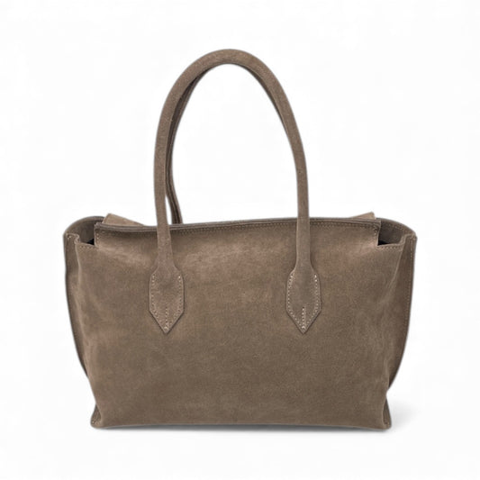 Borsa in pelle scamosciata