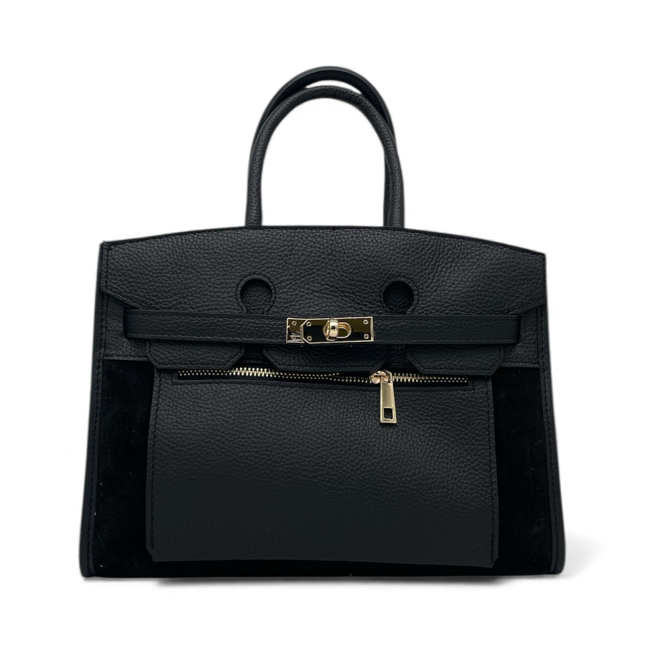 Borsa in pelle scamosciata