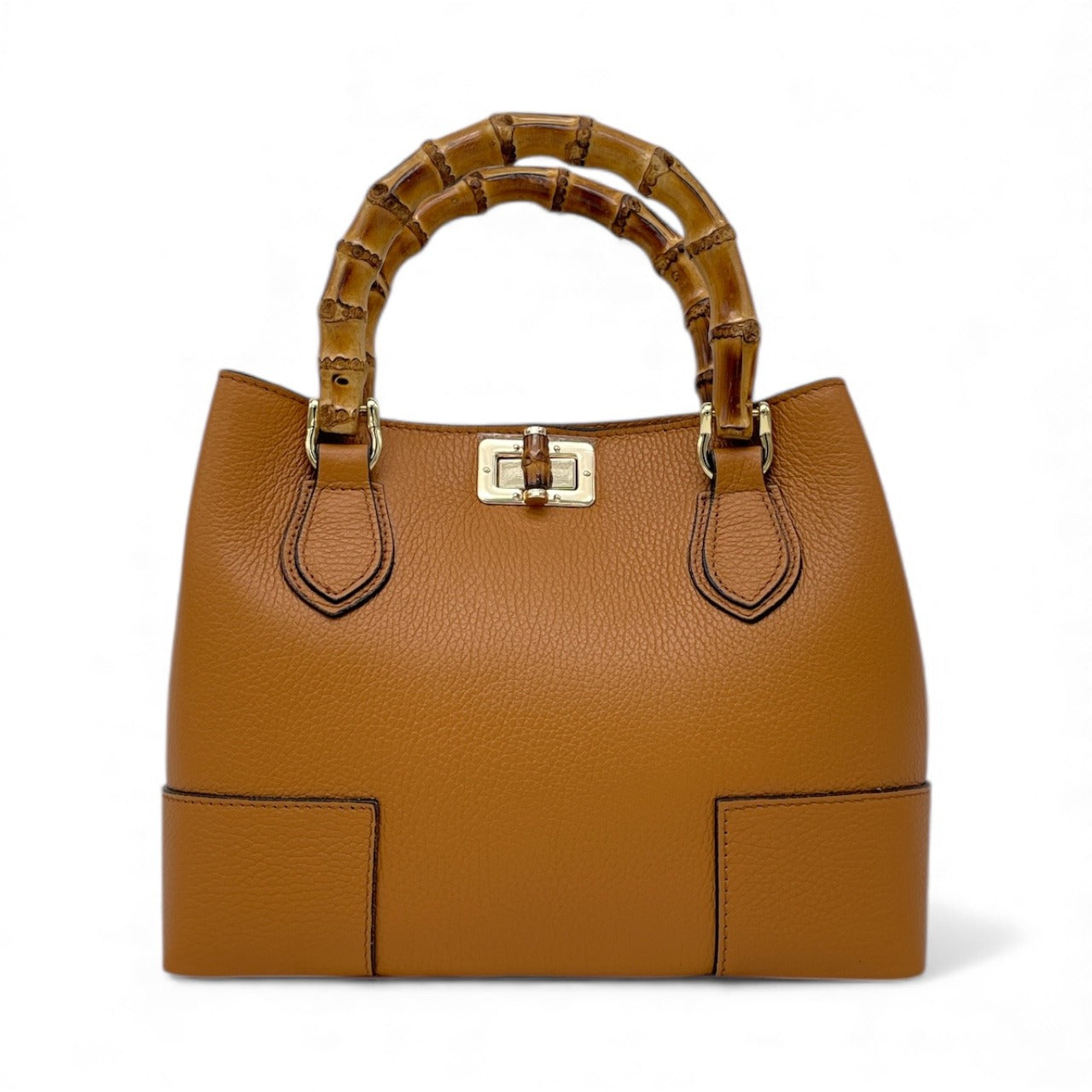 Borsa con manico in canna naturale