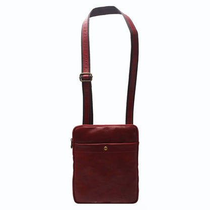 Men's Leather Shoulder Bag - Made in Italy -