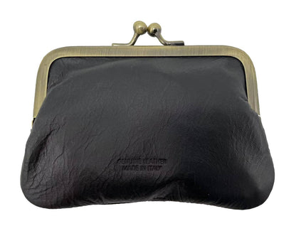 Mini Borsellino in Pelle con Chiusura Clic Clac -Made in Italy-