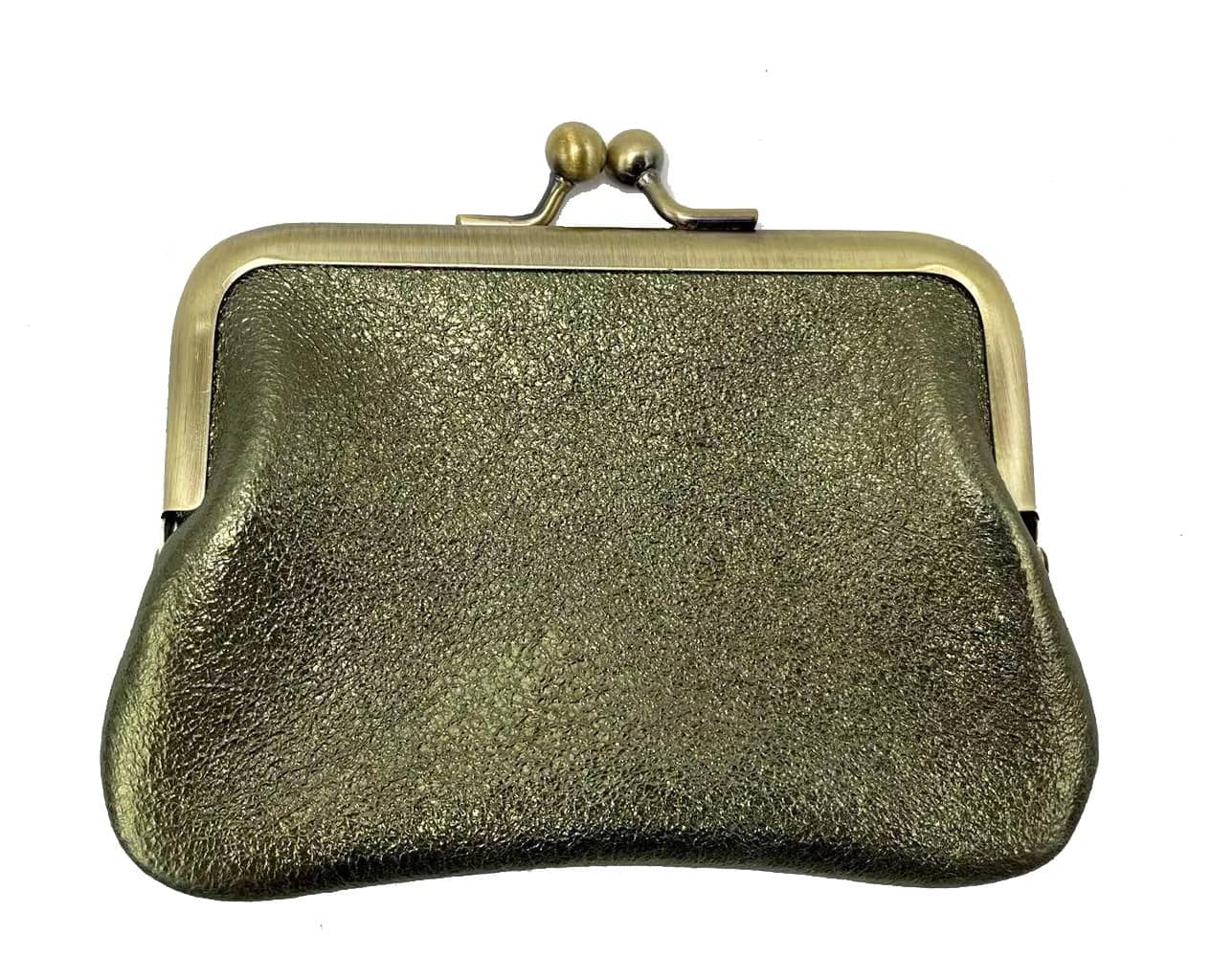 Mini Borsellino in Pelle con Chiusura Clic Clac -Made in Italy-