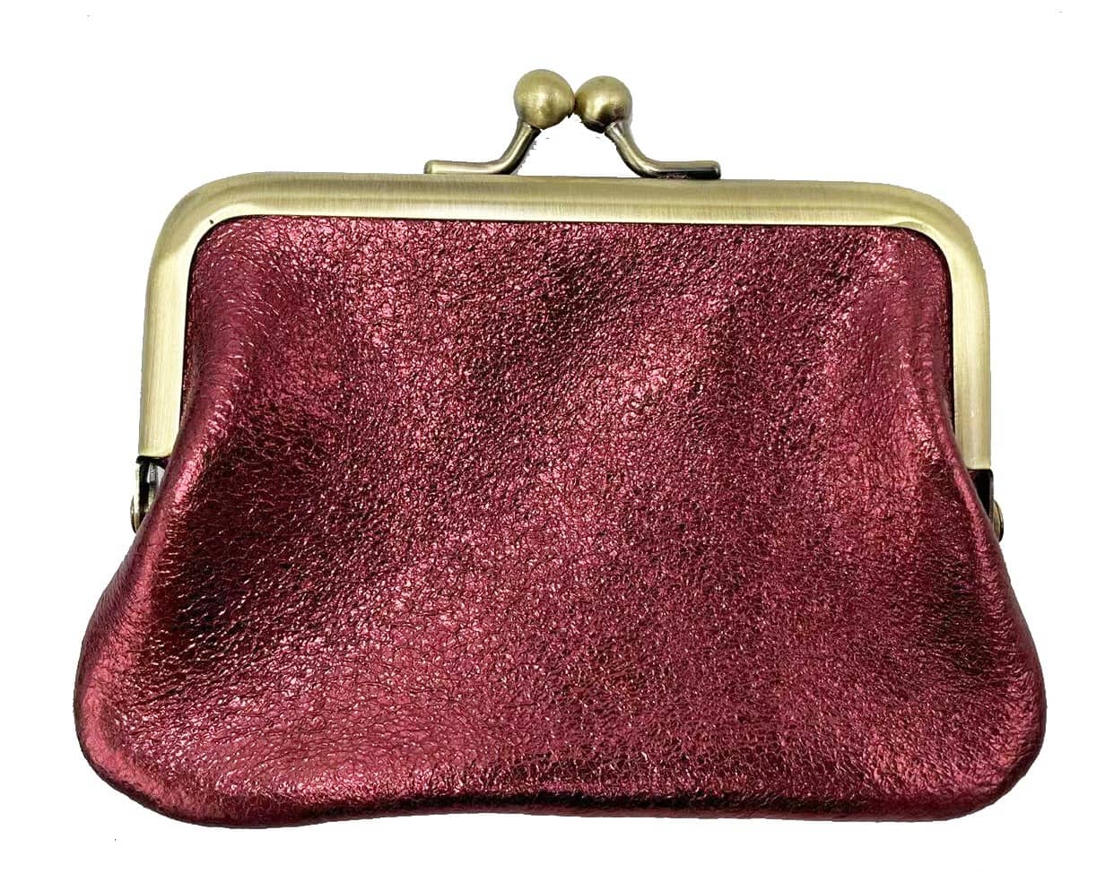 Mini Borsellino in Pelle con Chiusura Clic Clac -Made in Italy-