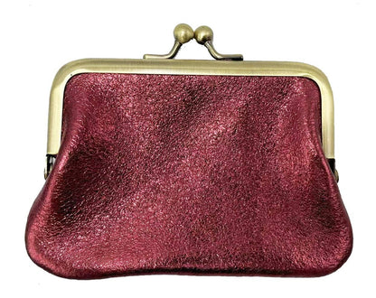 Mini Borsellino in Pelle con Chiusura Clic Clac -Made in Italy-