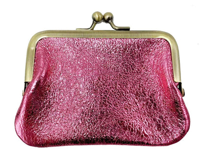 Mini Borsellino in Pelle con Chiusura Clic Clac -Made in Italy-