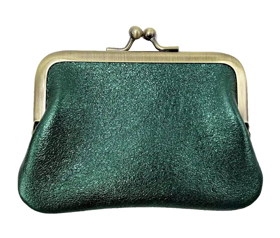 Mini Borsellino in Pelle con Chiusura Clic Clac -Made in Italy-