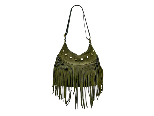 Borsa in pelle scamosciata