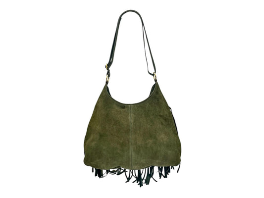 Borsa in pelle scamosciata