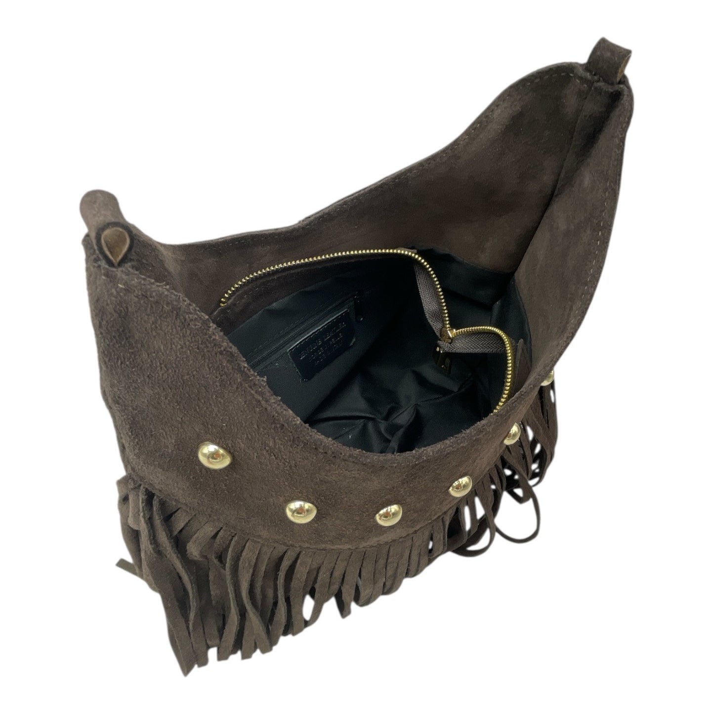 Borsa in pelle scamosciata