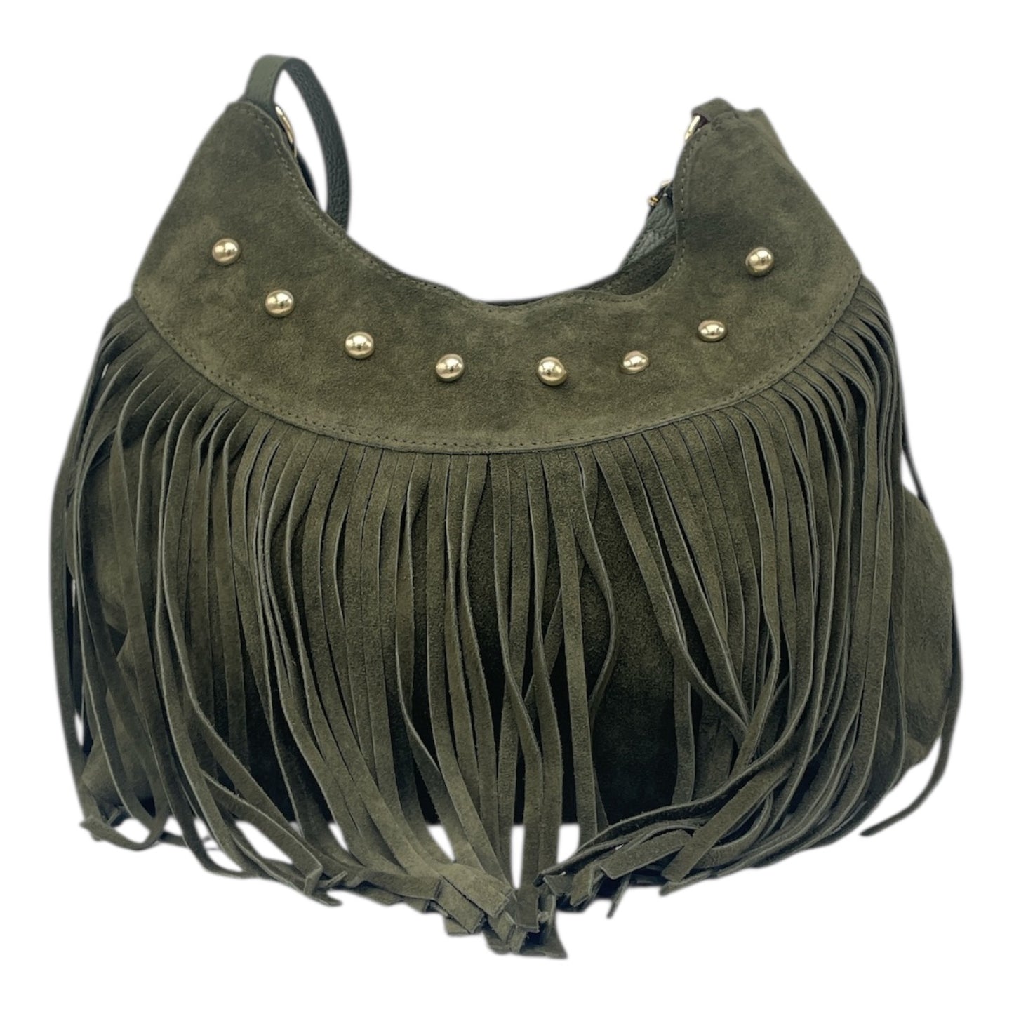 Borsa in pelle scamosciata