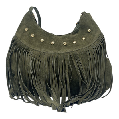 Borsa in pelle scamosciata