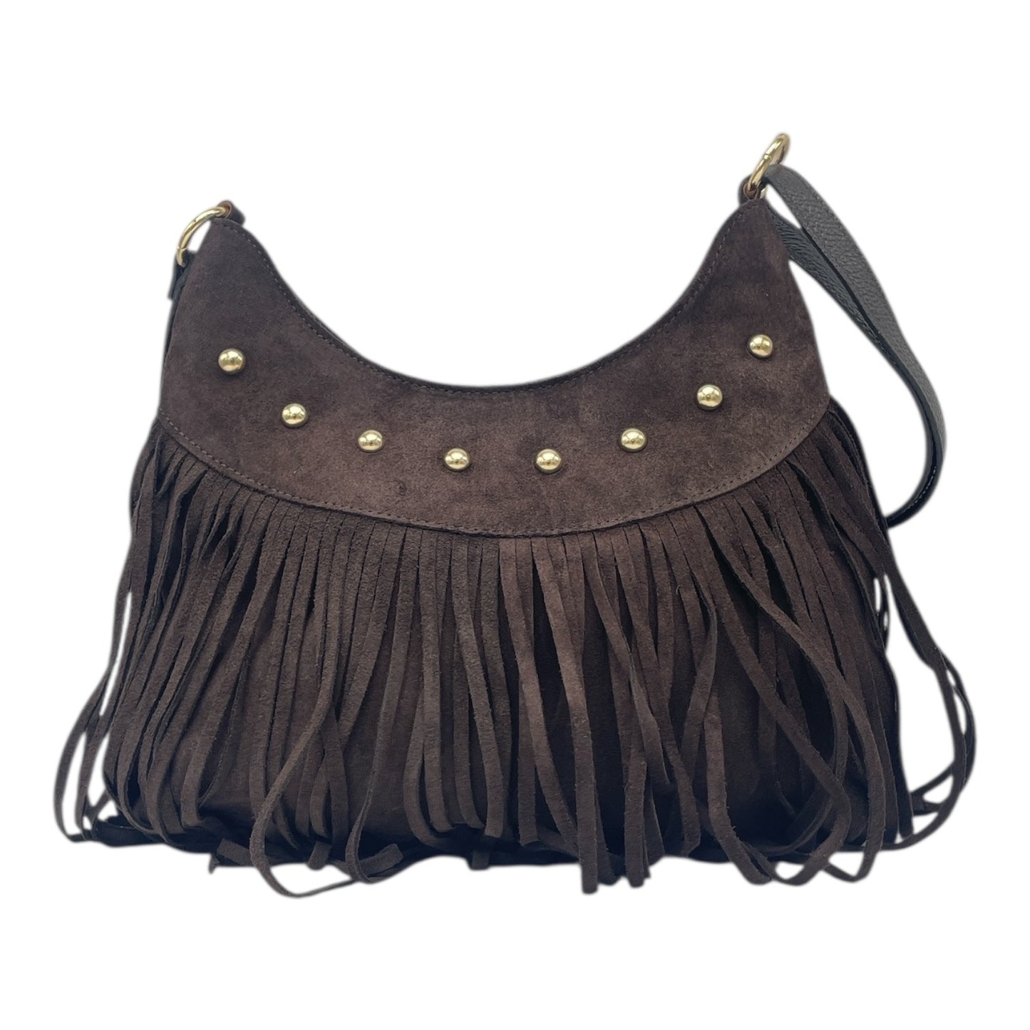 Borsa in pelle scamosciata