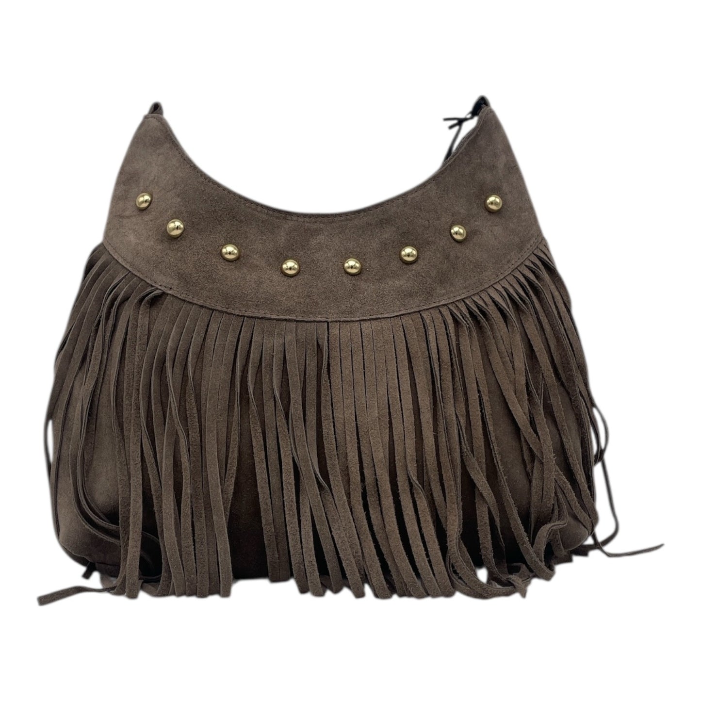 Borsa in pelle scamosciata