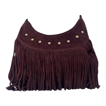 Borsa in pelle scamosciata