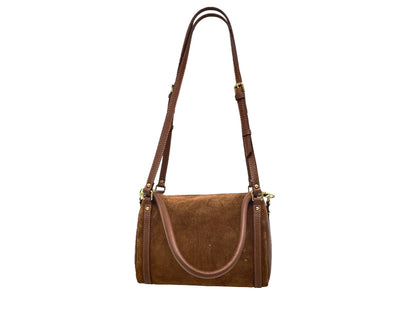 Borsa in pelle scamosciata