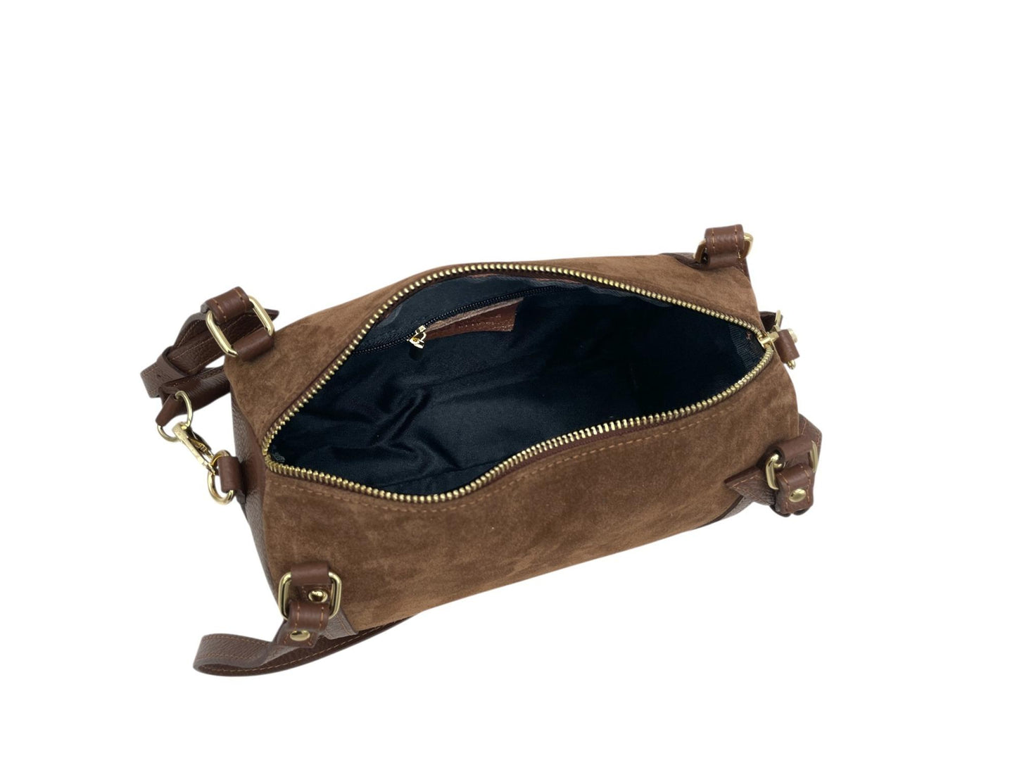 Borsa in pelle scamosciata