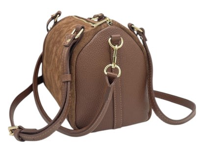 Borsa in pelle scamosciata