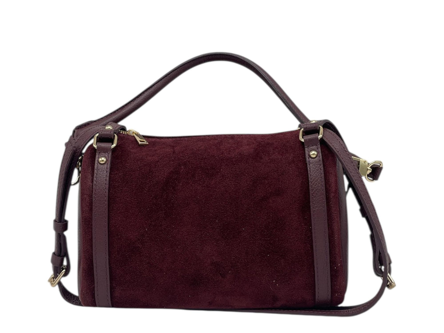 Borsa in pelle scamosciata