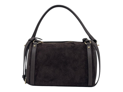 Borsa in pelle scamosciata