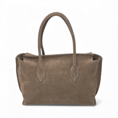 Borsa in pelle scamosciata