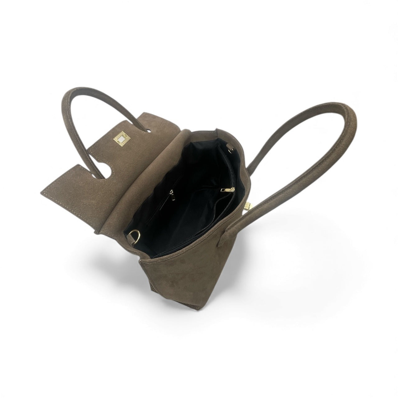 Borsa in pelle scamosciata