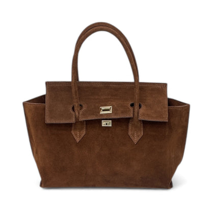 Borsa in pelle scamosciata