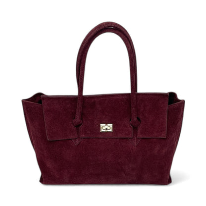 Borsa in pelle scamosciata