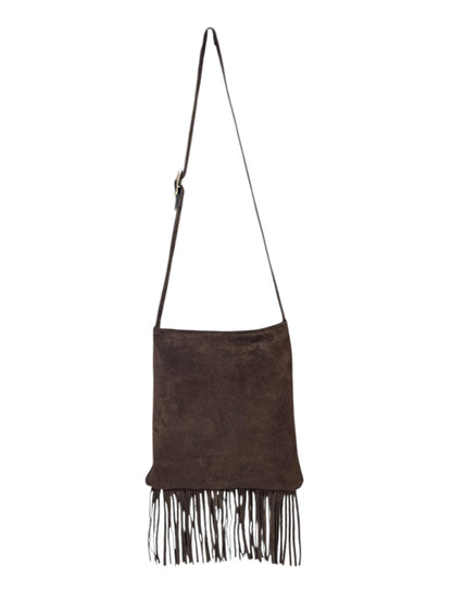 Tracolla in pelle scamosciata