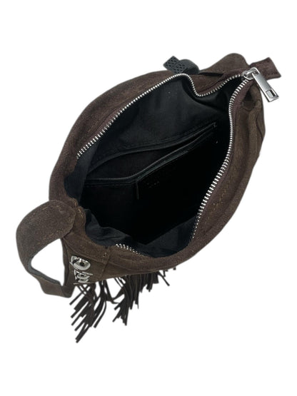 Tracolla in pelle scamosciata