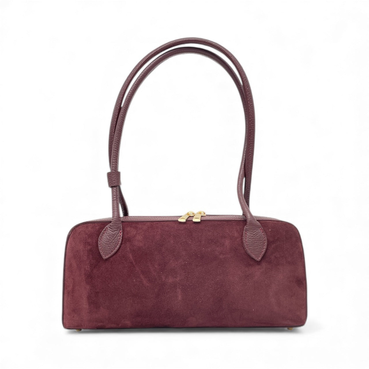 Borsa in pelle scamosciata