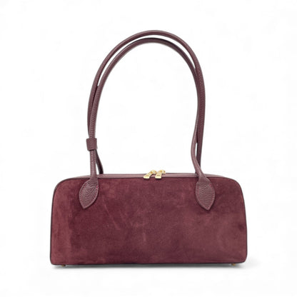 Borsa in pelle scamosciata