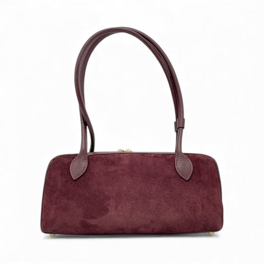 Borsa in pelle scamosciata