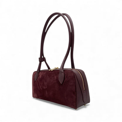 Borsa in pelle scamosciata