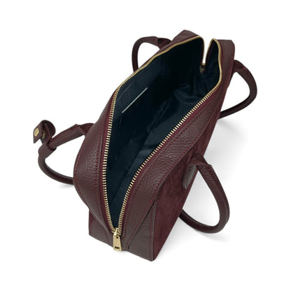 Borsa in pelle scamosciata