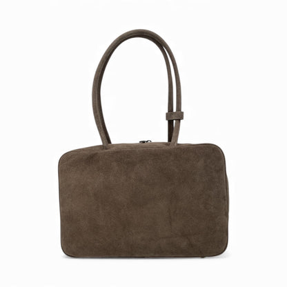 Borsa in pelle scamosciata