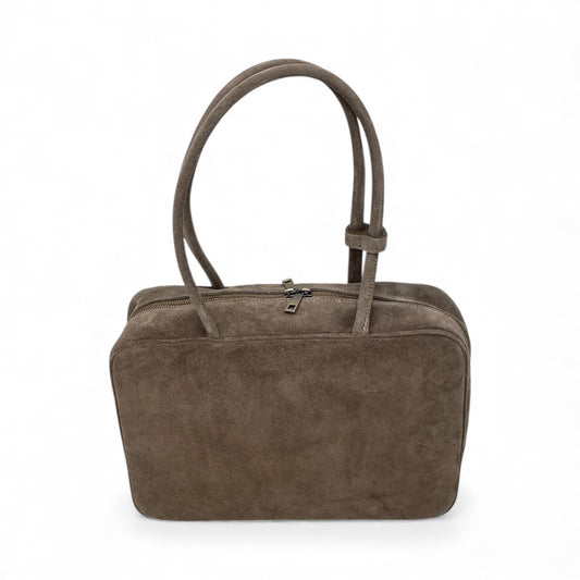 Borsa in pelle scamosciata