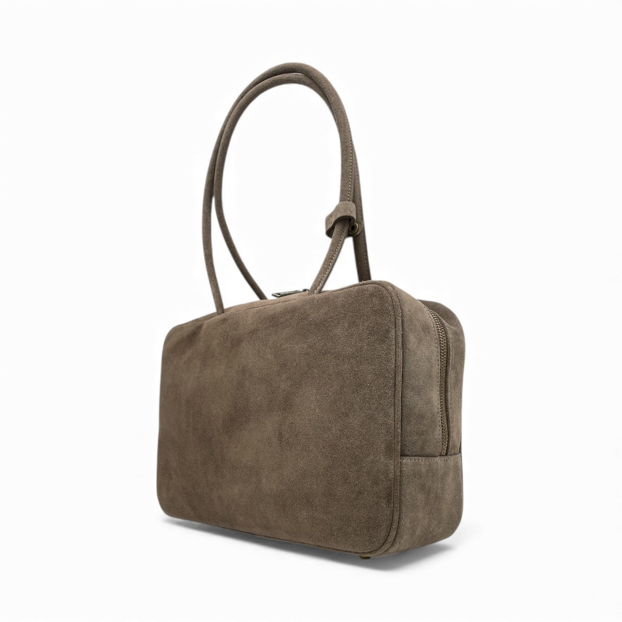 Borsa in pelle scamosciata