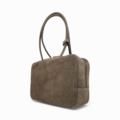 Borsa in pelle scamosciata