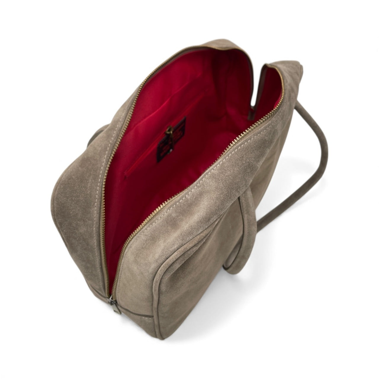 Borsa in pelle scamosciata