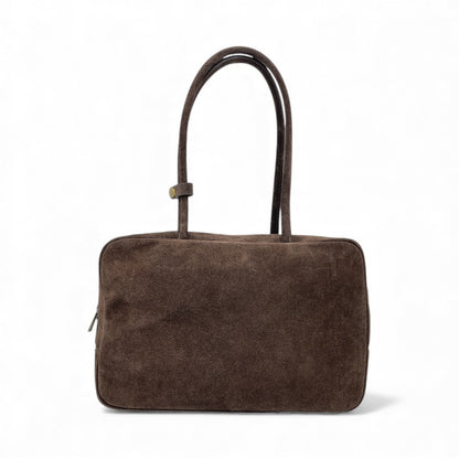 Borsa in pelle scamosciata