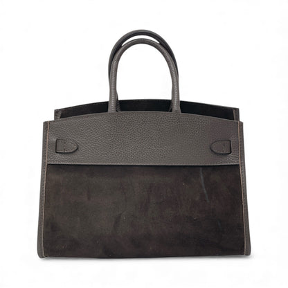 Borsa in pelle scamosciata