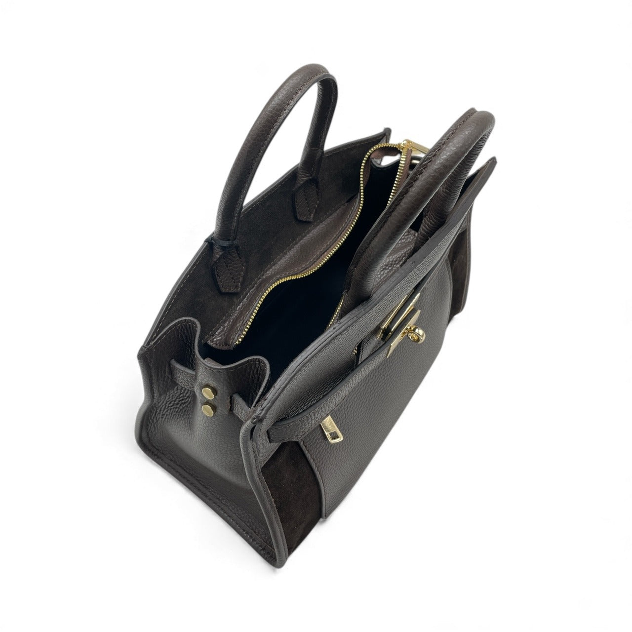 Borsa in pelle scamosciata