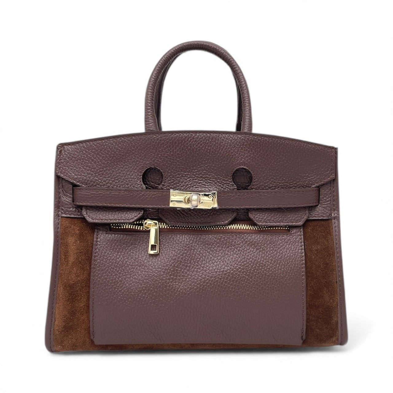 Borsa in pelle scamosciata