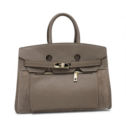Borsa in pelle scamosciata