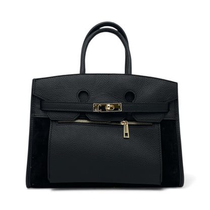 Borsa in pelle scamosciata