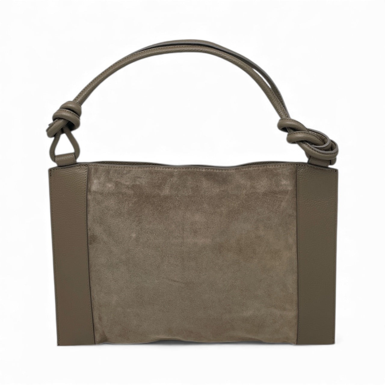 Borsa in pelle scamosciata