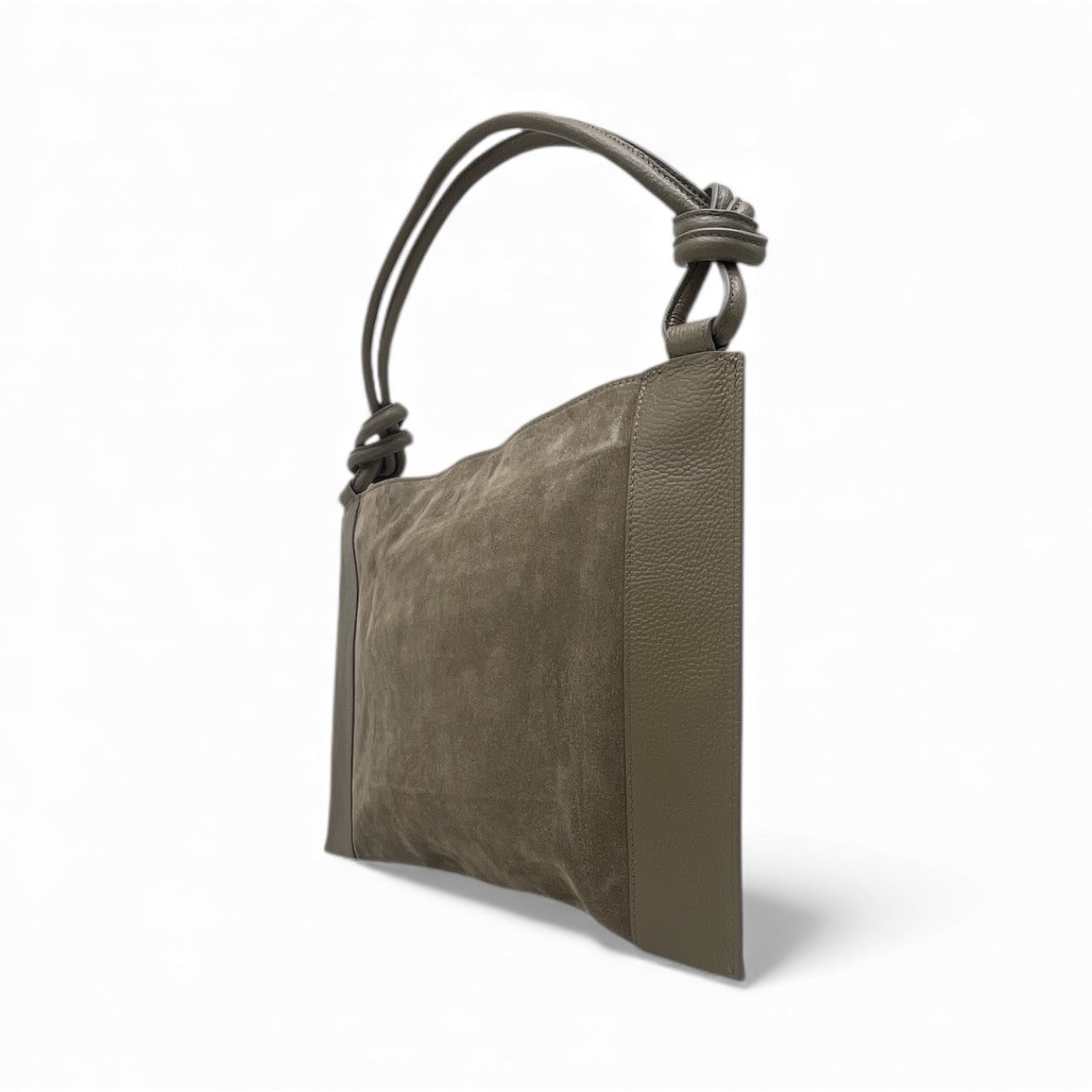 Borsa in pelle scamosciata