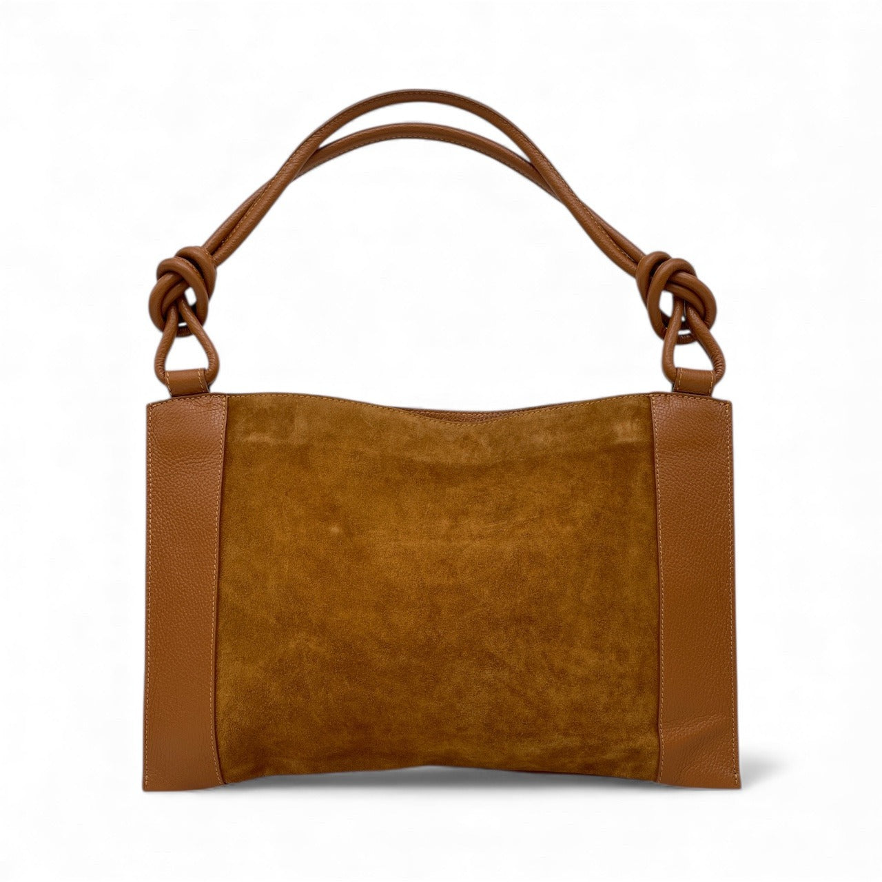 Borsa in pelle scamosciata