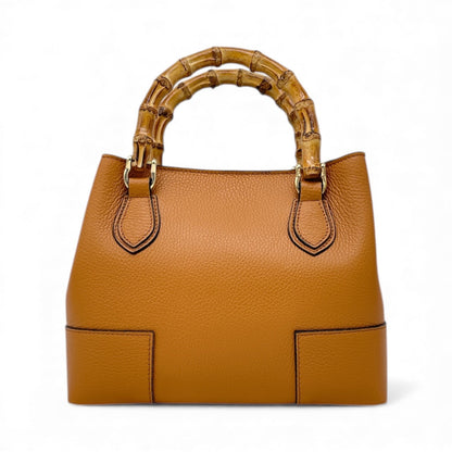 Borsa con manico in canna naturale