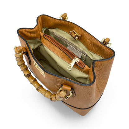 Borsa con manico in canna naturale